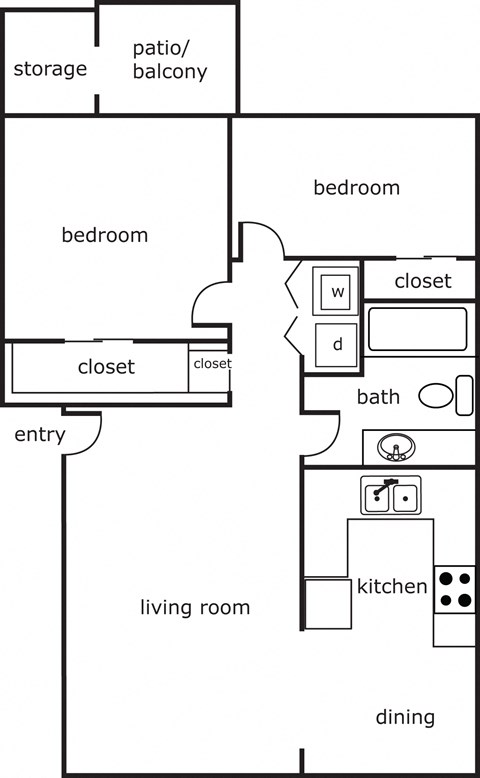 a floor plan of a room with a bathroom and a closet